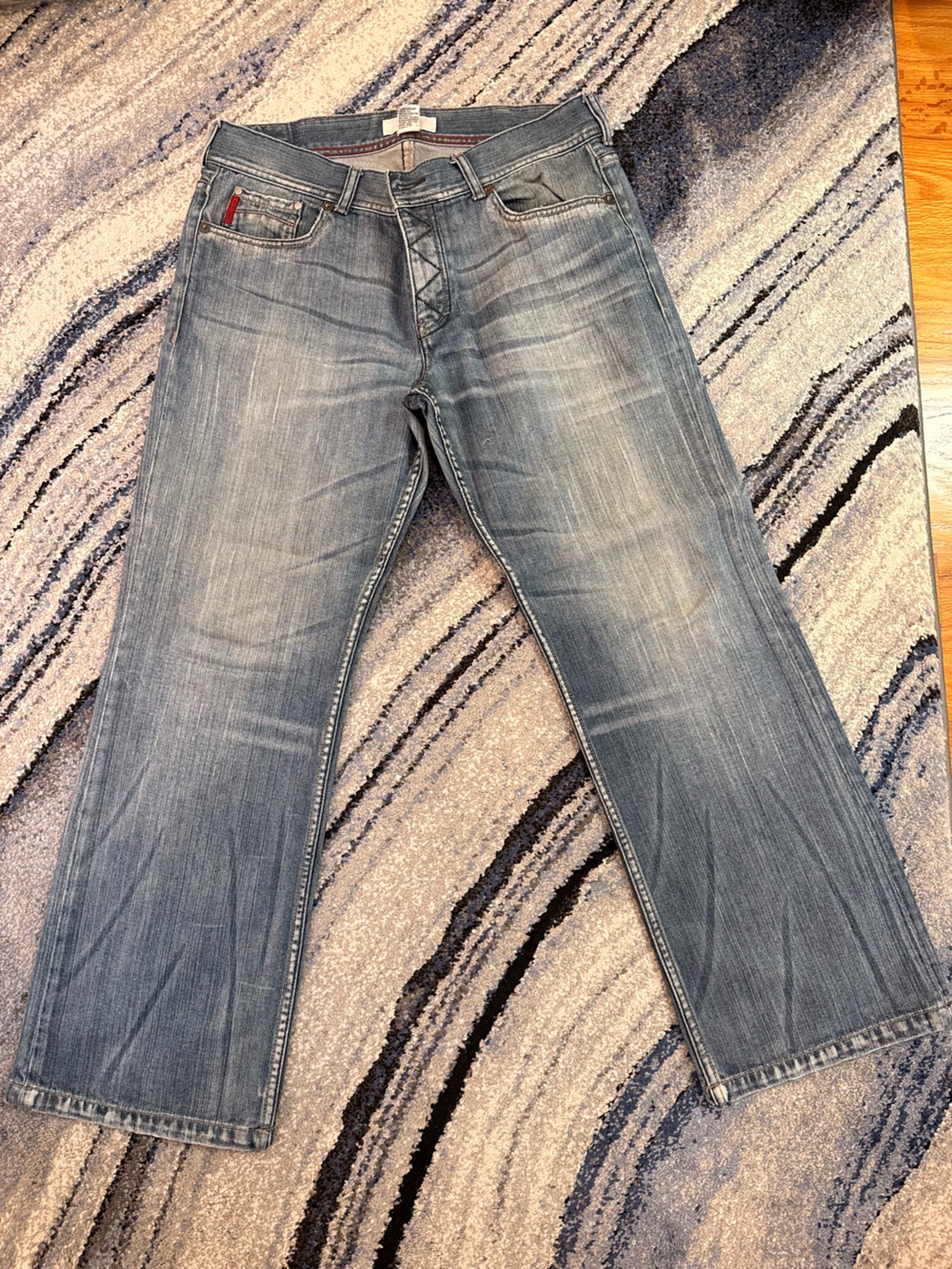 Armani Exchange Light Blue Straight-Leg Jeans